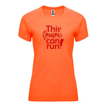 Load image into Gallery viewer, This Mum Can Run Technical Running T-shirt - Red Print