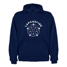 Load image into Gallery viewer, lancashire-rose-hoodie-navy