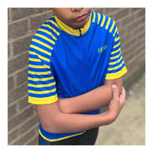 Load image into Gallery viewer, rayas-kids-cycling-jersey-blue-yellow-5B25D-4024-dv-p.jpg