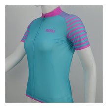 Load image into Gallery viewer, rayas-ladies-short-sleeve-cycling-jersey-teal-pink-5B25D-3993-p.jpg