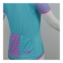 Load image into Gallery viewer, rayas-ladies-short-sleeve-cycling-jersey-teal-pink-5B35D-3993-p.jpg