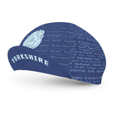 Load image into Gallery viewer, Yorkshire Dialect Blue Cycling Cap