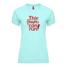 Load image into Gallery viewer, This Mum Can Run Technical Running T-shirt - Red Print
