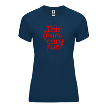 Load image into Gallery viewer, This Mum Can Run Technical Running T-shirt - Red Print
