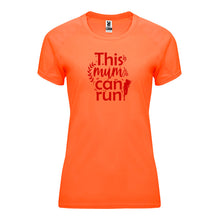 Load image into Gallery viewer, This Mum Can Run Technical Running T-shirt - Red Print
