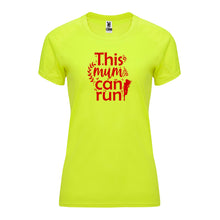 Load image into Gallery viewer, This Mum Can Run Technical Running T-shirt - Red Print

