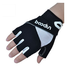Load image into Gallery viewer, BSK Pro-Gel Mens Short Finger Cycling Gloves (Black/White)
