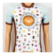 Load image into Gallery viewer, Coffee &amp; Cake Mens Short Sleeve Cycling Jersey
