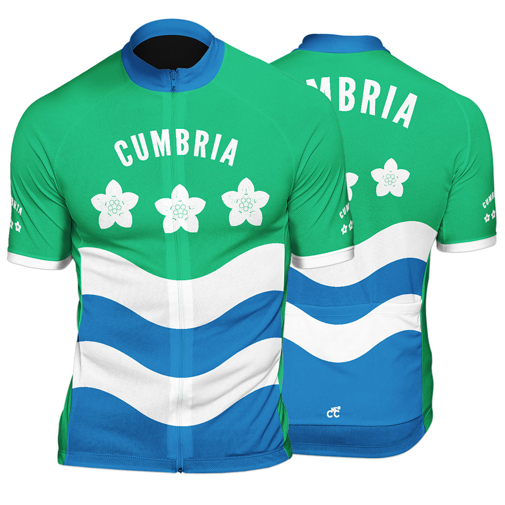 Cumbria County Mens Short Sleeve Cycling Jersey