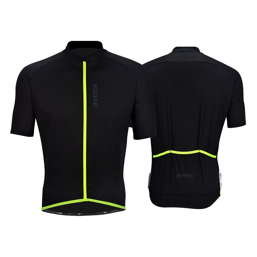 DRV Cationic Short Sleeve Cycling Jersey (Black/Yellow)