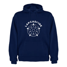 Load image into Gallery viewer, lancashire-rose-hoodie-navy
