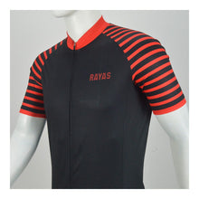 Load image into Gallery viewer, rayas-mens-cycling-jersey-black-red-5B35D-3953-p.jpg
