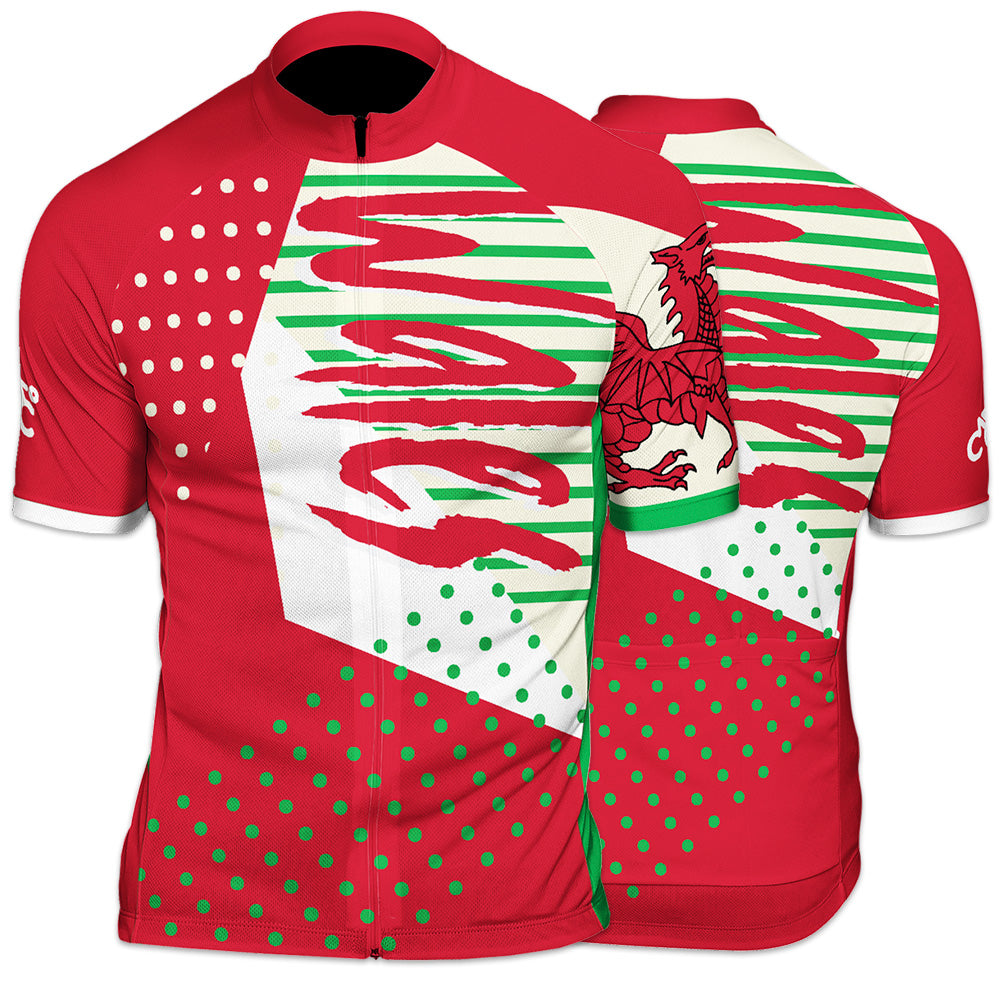 Wales Funk Mens Short Sleeve Cycling Jersey