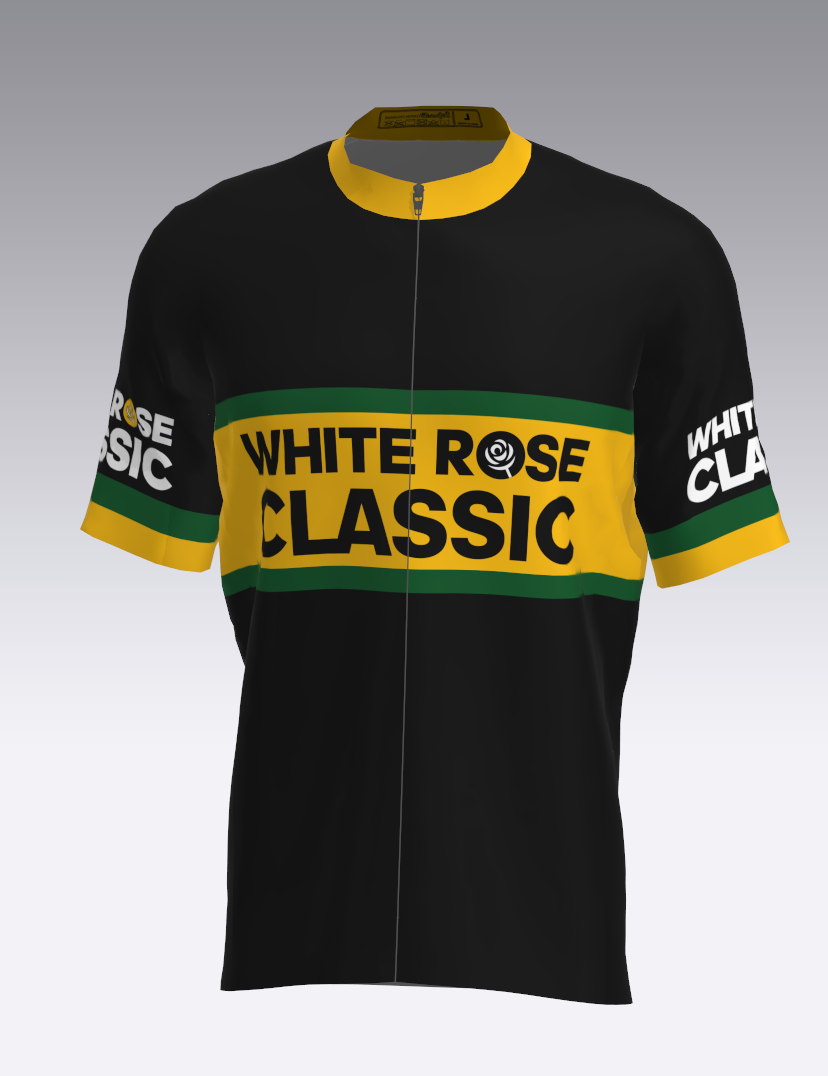White Rose Classic Mens Club Cut Short Sleeve Cycling Jersey