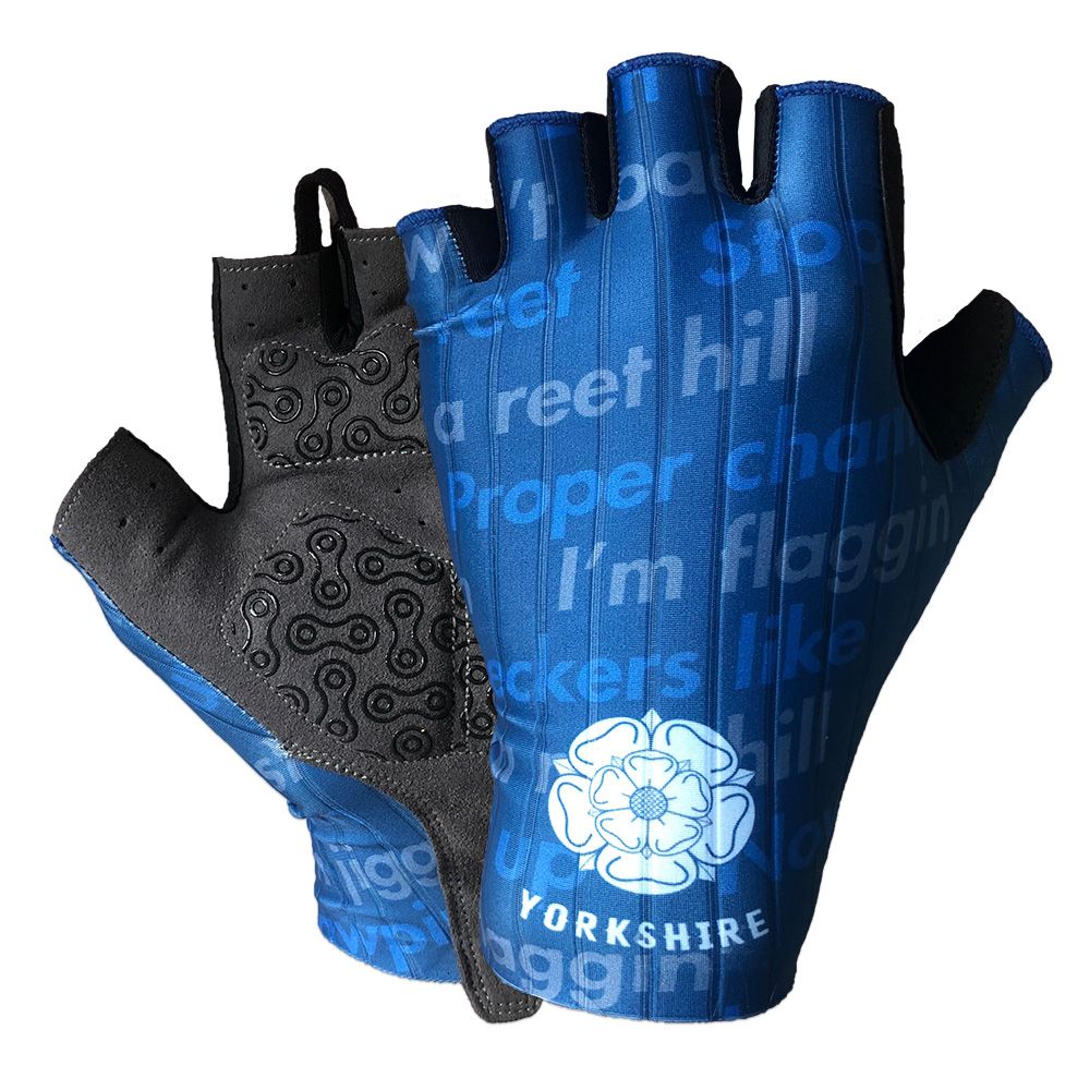 Yorkshire Dialect Mens Gel Cycling Gloves