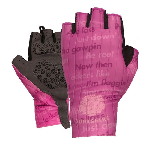 Yorkshire Dialect Womens Gel Cycling Gloves