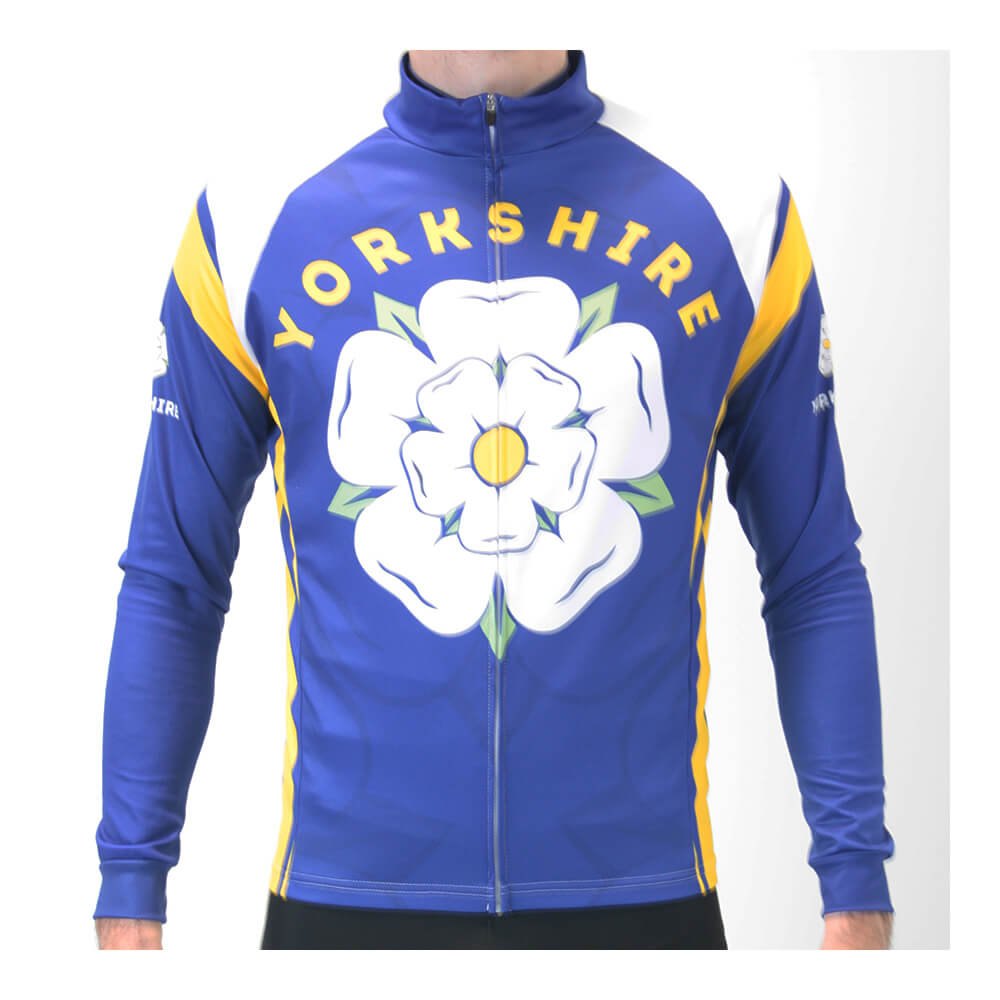 Yorkshire Rose Mens Long Sleeve Cycling Jersey